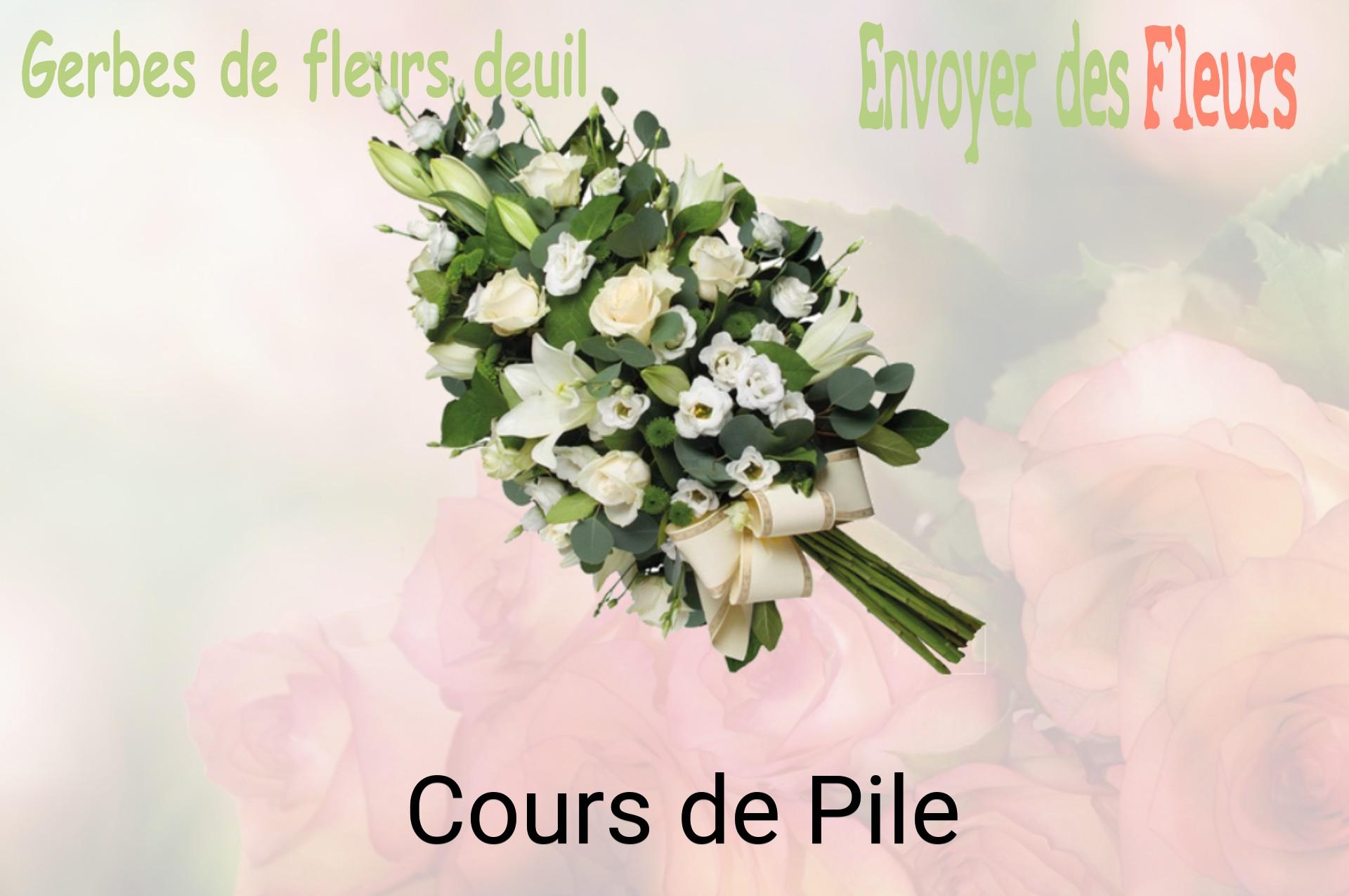 Gerbe de fleurs de deuil livrée à Cours-de-Pile